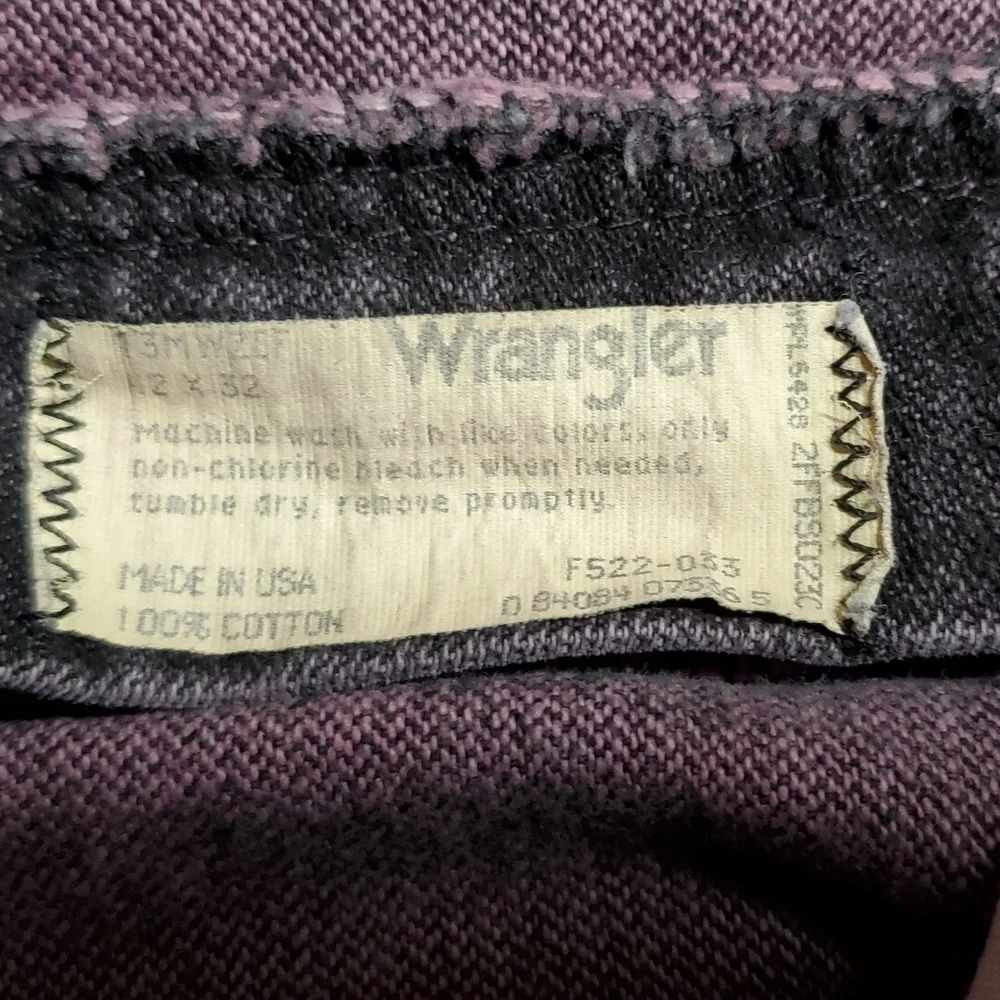 VINTAGE 1980s Wrangler Purple USA Made High Waisted Butt Hugging Jeans